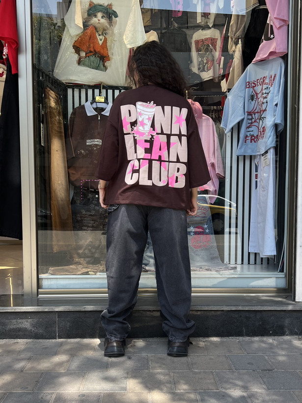 تیشرت دخترانه اورسایز مدل PINK CLUB