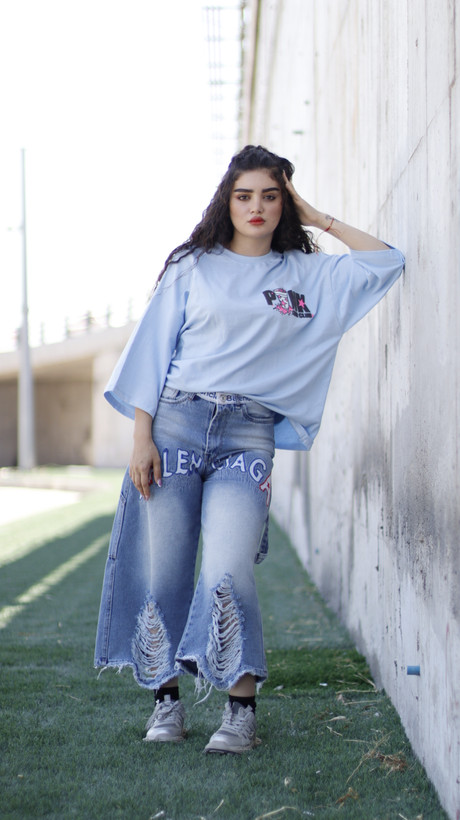 تیشرت دخترانه اورسایز مدل PINK CLUB