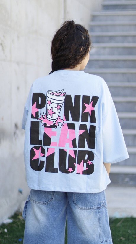 تیشرت دخترانه اورسایز مدل PINK CLUB